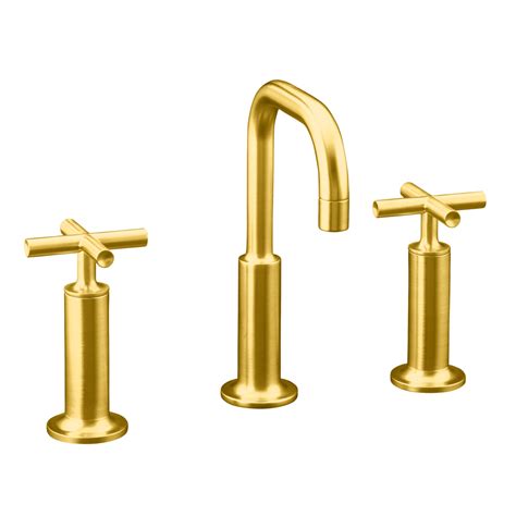 Bronze chrome + see all. Shop KOHLER Purist Vibrant Modern Brushed Gold 1-Handle Single Hole WaterSense Bathroom Sink ...