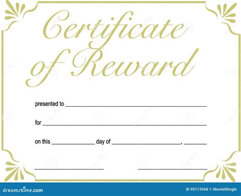 Certificate Stock Vector Illustration Of Reward Congratulations