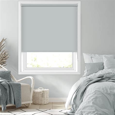 Vitsy Light Grey Blackout Roller Blinds Thermal Made To Measure