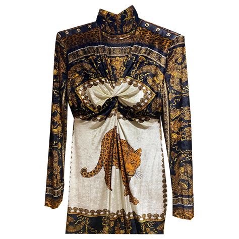 Gianni Versace Dresses Leopard Print Velvet Ref261136 Joli Closet