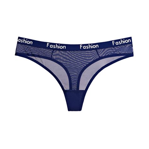 Zmhegw Womens Panties High Waist Mesh Comtable Lace Thong Women Underwear Thongs Pack