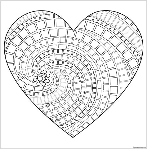 Heart Mandala Coloring Page Free Coloring Pages Online