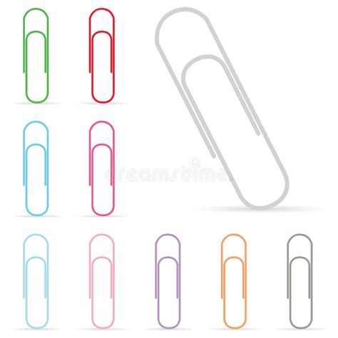 Paper Clips Stock Vector Illustration Of Collection Equipment 7008781