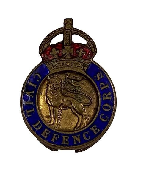 Original Ww2 Civil Defence Corps Lapel Badge In Arp And Civil Defence