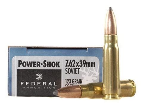Federal Power Shok 762x39mm Ammo 123 Grain Jacketed Soft Point Case