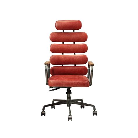 Choose from brands including office star, zuo modern, world market, and the ergo office with swivel, leather, armless. Acme Furniture Calan Vintage Red Top Grain Leather ...