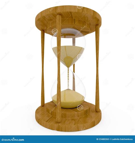 3d Render Hourglass Sand Clock On Yellow Background Time Concept