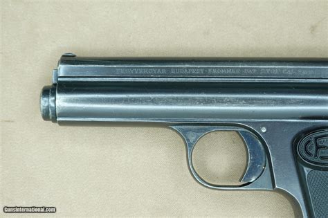 Sold Ww1 Hungarian Fegyvergyar Budapest Frommer Stop Pistol In 380