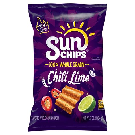 Sunchips Chili Lime Flavored Whole Grain Snacks 7 Oz
