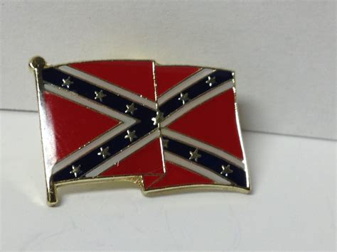 Confederate Waving Flag Lapel Hat Pin New Gettysburg Souvenirs And Ts