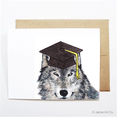 Graduation Card Wolf Grad Card College Graduation High
