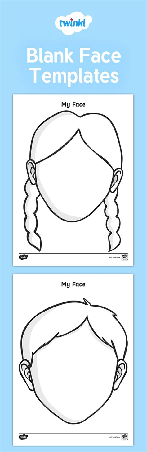 Free Printable Self Portrait Template For Elementary Art