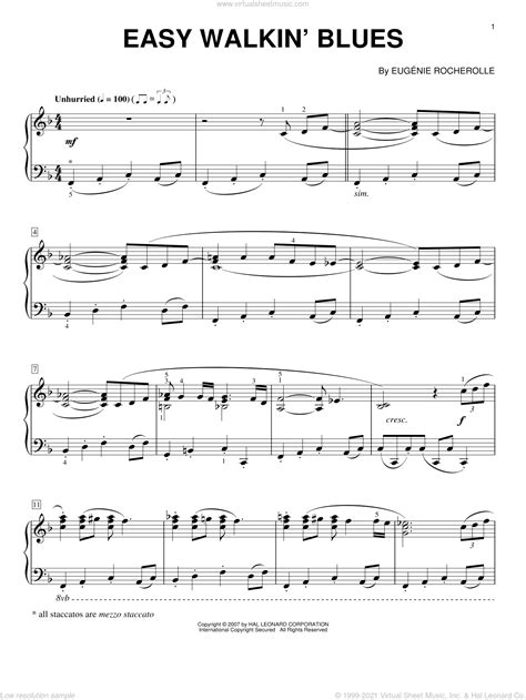 Easy Walkin Blues Sheet Music For Piano Solo Pdf Interactive