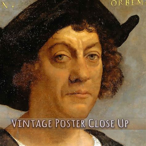 Christopher Columbus Poster Vintage Portrait Christopher Columbus