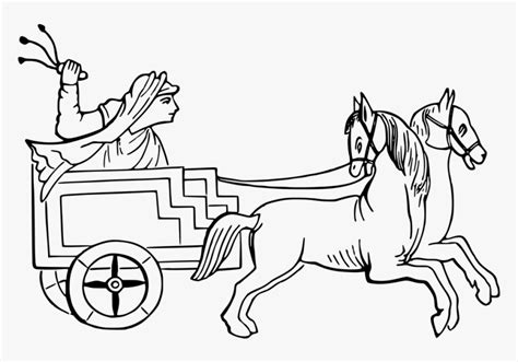 Carriage Chariot Charioteer Horse Horse Drawn Outline Images Of