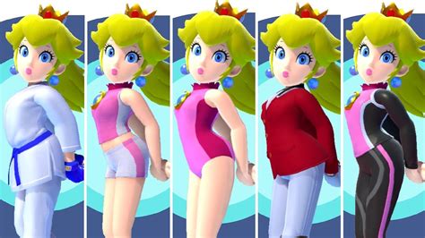Mario And Sonic At The Olympic Games Tokyo 2020 All Peach Outfits Youtube