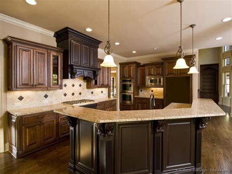 When it comes to managing and planning dark cabinets in the kitchen, you don't actually go with the pitch black color. Pictures of Kitchens - Traditional - Two-Tone Kitchen ...