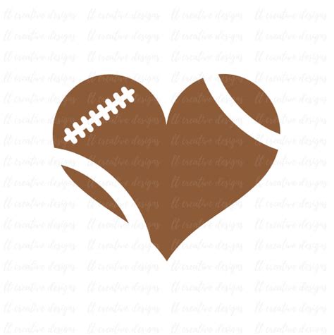 Available in png and vector. Football Heart SVG Football Love SVG Football SVG Football