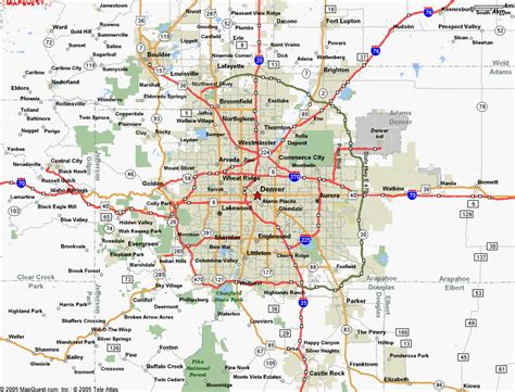 Map Of Denver Travelsmapscom