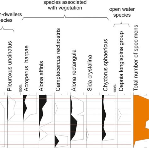 Relative Abundance Diagram Of Subfossil Cladocera Taxa And The Diagram