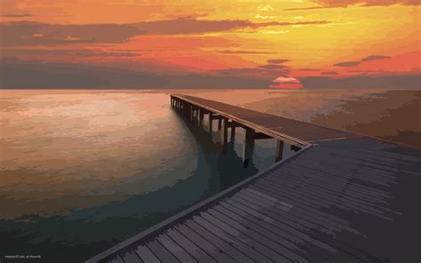 Wallpaper Sunlight Sunset Sea Bay Shore Reflection Sky Beach