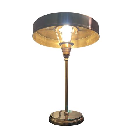 Smithandsmith Lobby Antique Brass And Glass Table Lamp