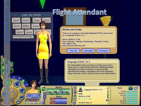 As the title suggests, this mod is a simple fix for two careers that were not properly added to the university reward system like the rest, namely the interior decorator and salaryperson tracks. Sims 2 Idea - LientebollemeiS2I: New career: Flight Attendant