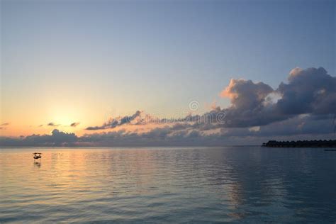Tropical Island Sunrise Stock Photo Image Of Resort 91947436