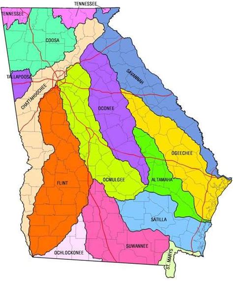 Rivers Of Georgia Map