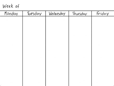 Lovely Printable Blank Weekly Calendar Free Printable Calendar Monthly