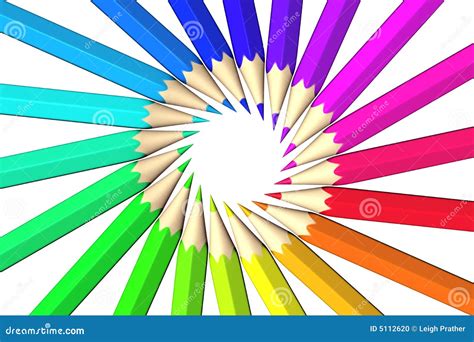Rainbow Colored Pencils Stock Photo Image 5112620
