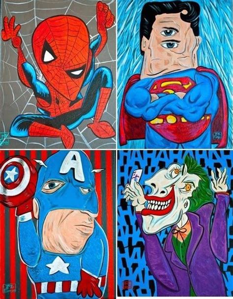 High School Art Project If Picasso Drew A Superhero Talk About