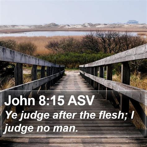 John 815 Asv Ye Judge After The Flesh I Judge No