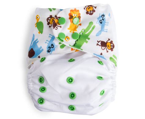 Absolutely Baby Pocket Snap Cloth And Swim Nappy Animals Au