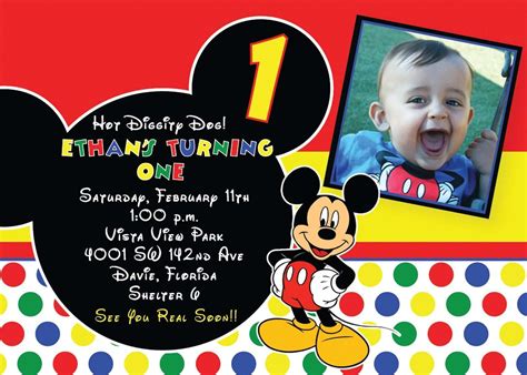 92 Printable Mickey Mouse Birthday Invitation Template In Word For