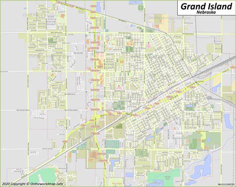 Grand Island Map Nebraska Us Discover Grand Island With Detailed