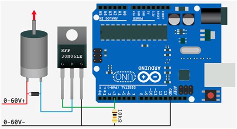 Arduino Driving Dc Motor Using A Single Mosfet Why Does The Motor