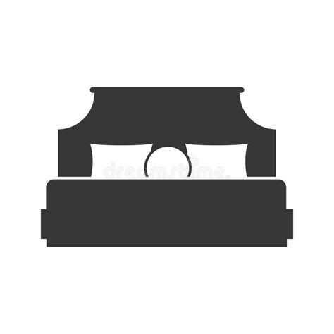 Bed Silhouette Icon Resting And Sleep Design Vector Graphic Stock