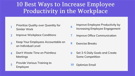10 Best Ways To Increase Employee Productivity In The Workplace