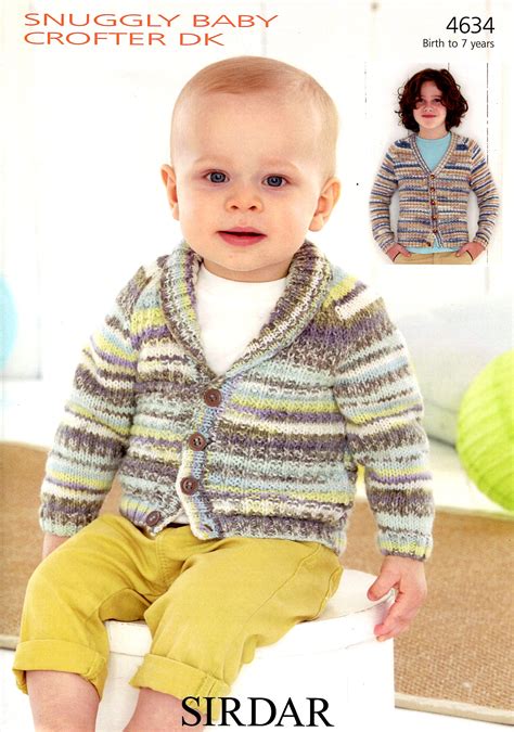 Sirdar 4634 Cardigans In Snuggly Baby Crofter Dk Downloadable Pdf