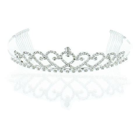 Kate Marie Edie Rhinestones Crown Tiara Headband In Silver Rhinestone Crown Sparkle Jewelry