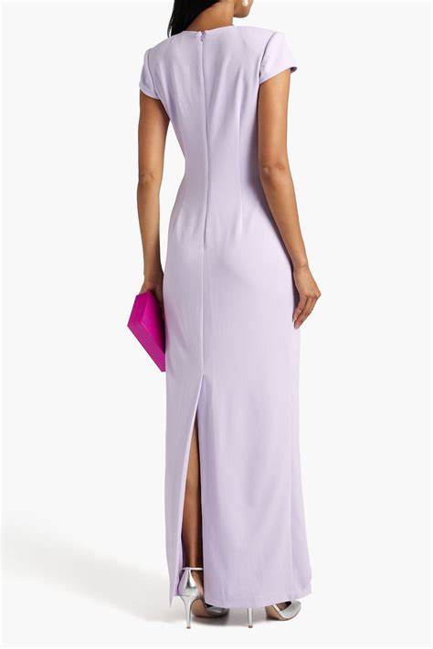 Badgley Mischka Draped Crepe Gown The Outnet