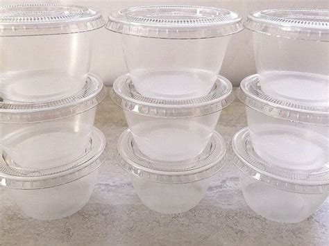 25 Banana Split 8 Oz Clear Plastic Bowl Boat Containers Etsy Slime