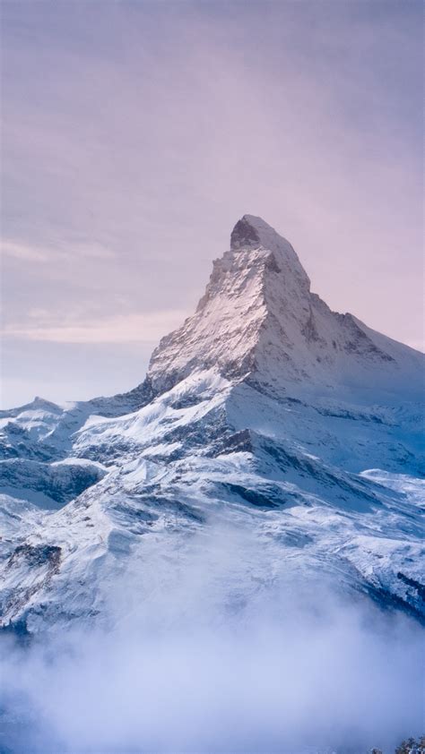 Matterhorn Wallpaper 4k Switzerland Italy Snow Covered Fog