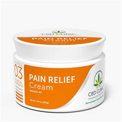 Cbd Clinic Level 3 Cream Moderate Muscle And Joint Pain