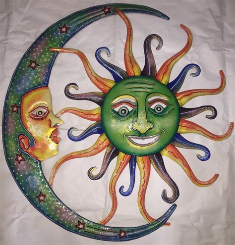 Sun Moon And Stars Wall Art Painted 23 All Items Are Handmade In
