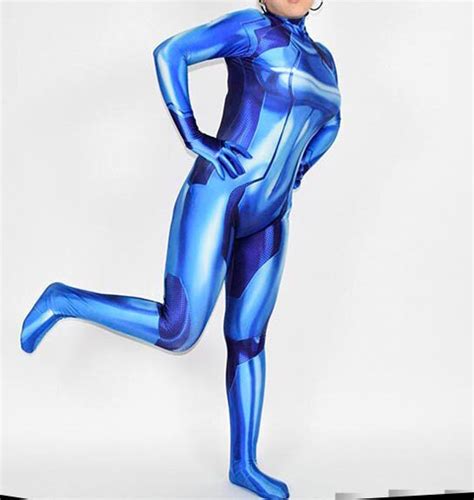 Samus Aran Cosplay Costumes Female Woman Girls Catsuit Zero Suit Samus