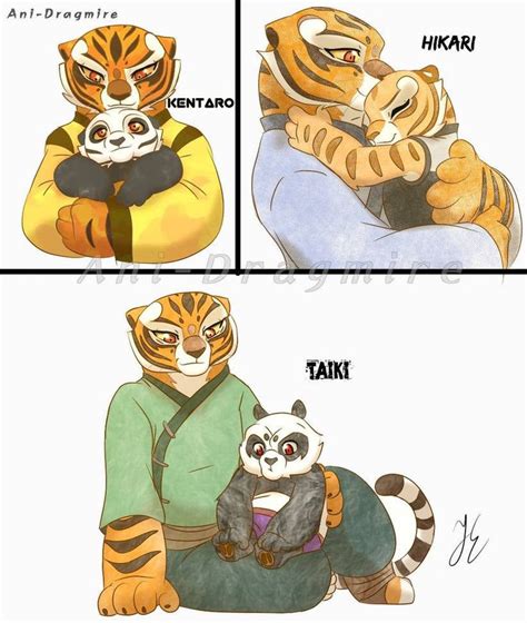 Two Pictures Of Tigers Hugging Each Other With Captions In English And Japanese On Them