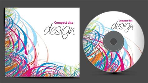 Abstract Of Cd Cover Vector Set Eps Uidownload
