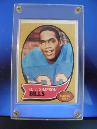 He later lost a wrongful death civil suit brought against him by their families. Free: 1970 Topps #90 O.J. SIMPSON Rookie Card!! - Sports ...